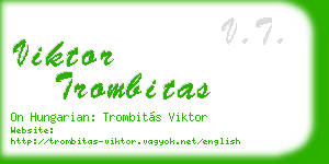 viktor trombitas business card