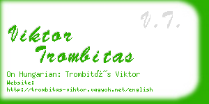 viktor trombitas business card